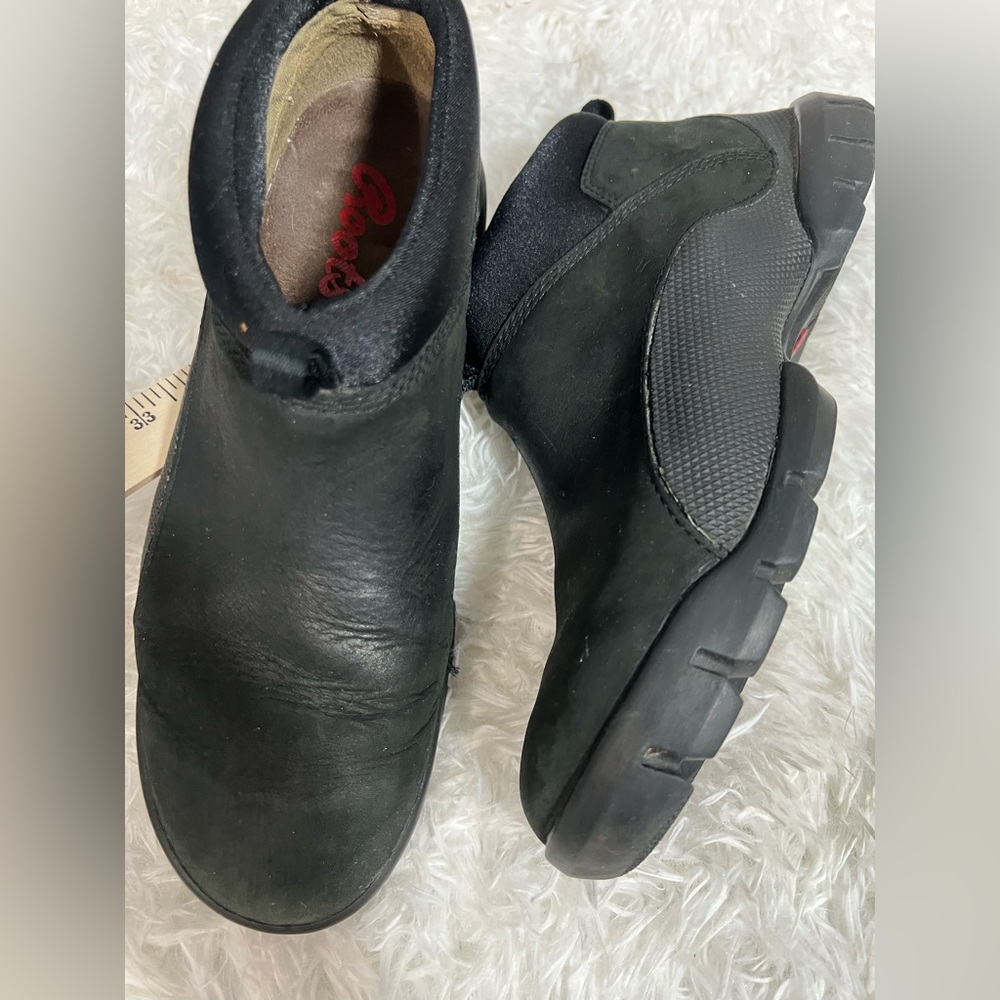 Roots W034BM Black Leather Casual Pull-On Sneaker Boots Women's US 8.5 M